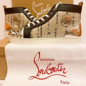 New Christian Louboutin Louis Spikes Flat 19 
Sneakers Sz 46/13US